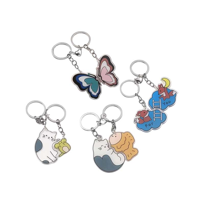 Anime Couple Epoxy Acrylic Keychain Magnet