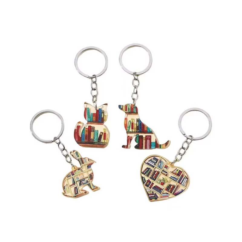 Double Sided Cartoon Acrylic Keychain Charm