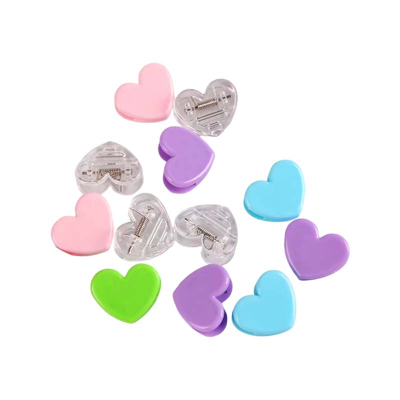 Transparent Heart Binding Acrylic Clip