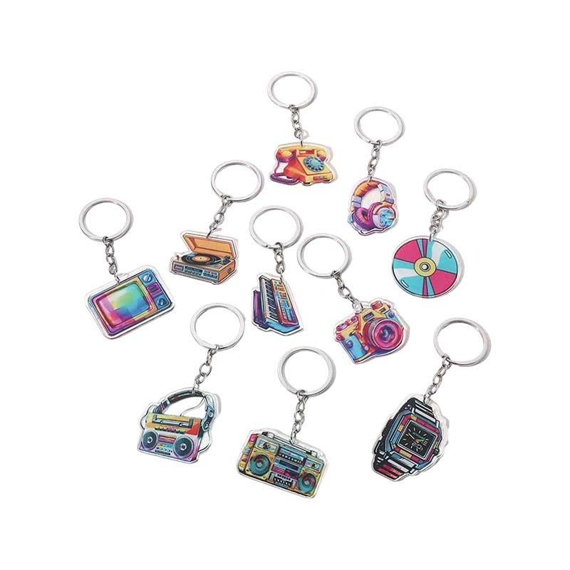 Cartoon PVC Letter Rubber Keychain
