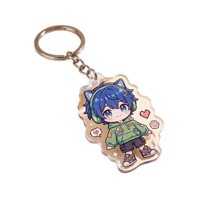 Anime Cartoon UV Printing Acrylic Keychain Charm