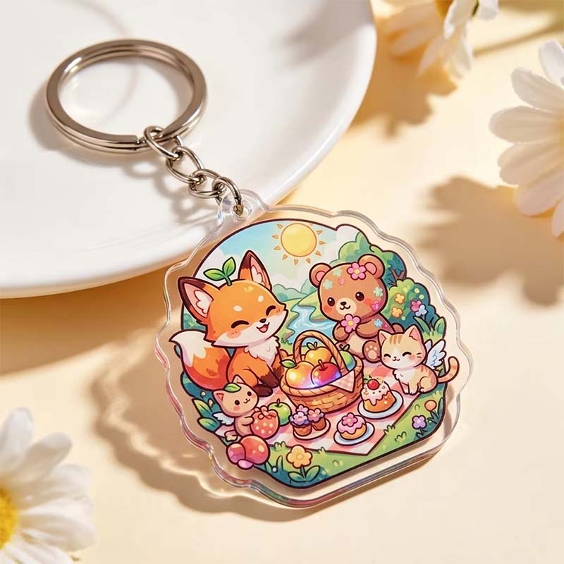 Epoxy Anime Shaker Acrylic Keychain Charm