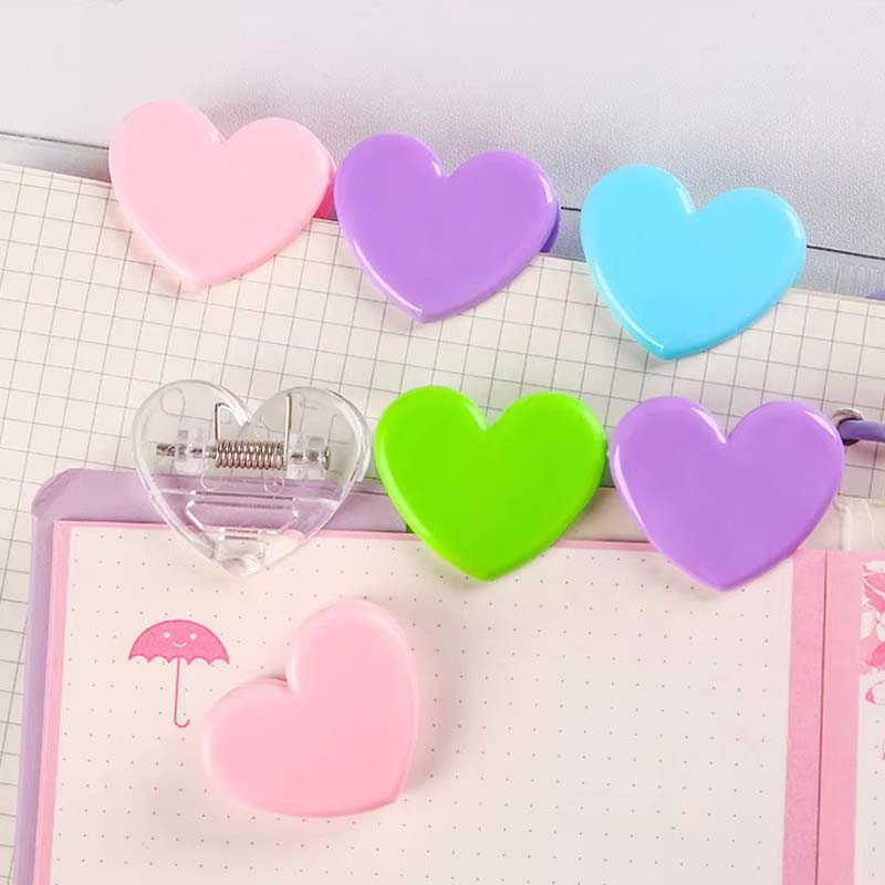 Transparent Heart Binding Acrylic Clip