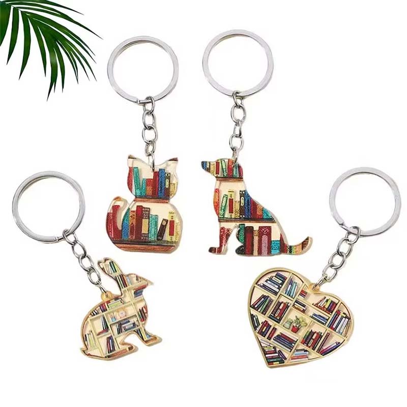 Double Sided Cartoon Acrylic Keychain Charm