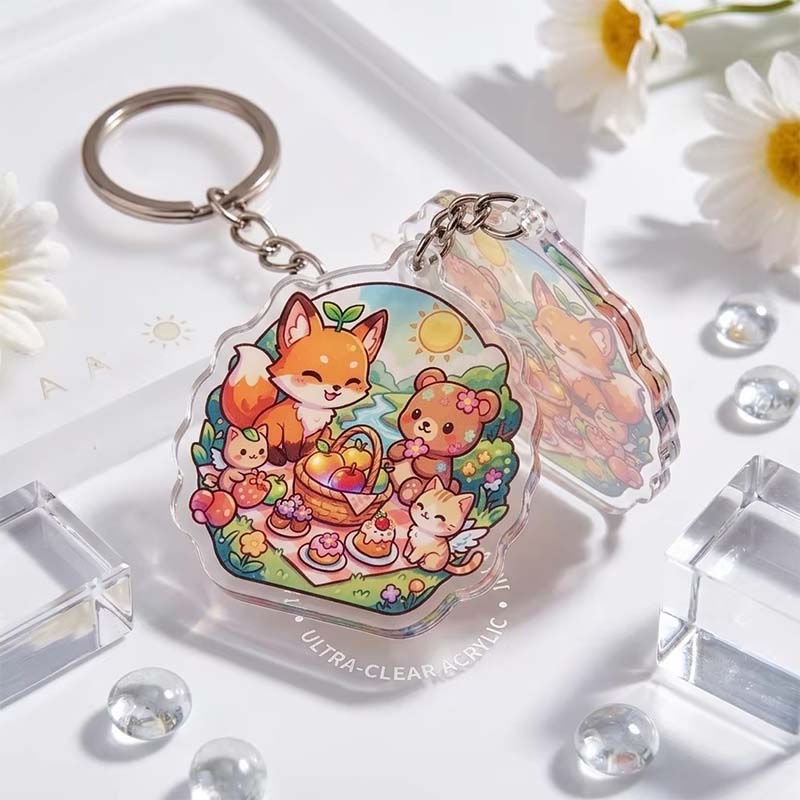 Epoxy Anime Shaker Acrylic Keychain Charm