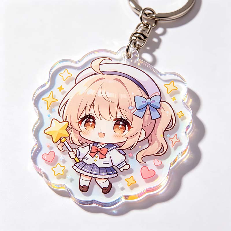 Lightweight Waterproof Digital Printing Acrylic Keychain