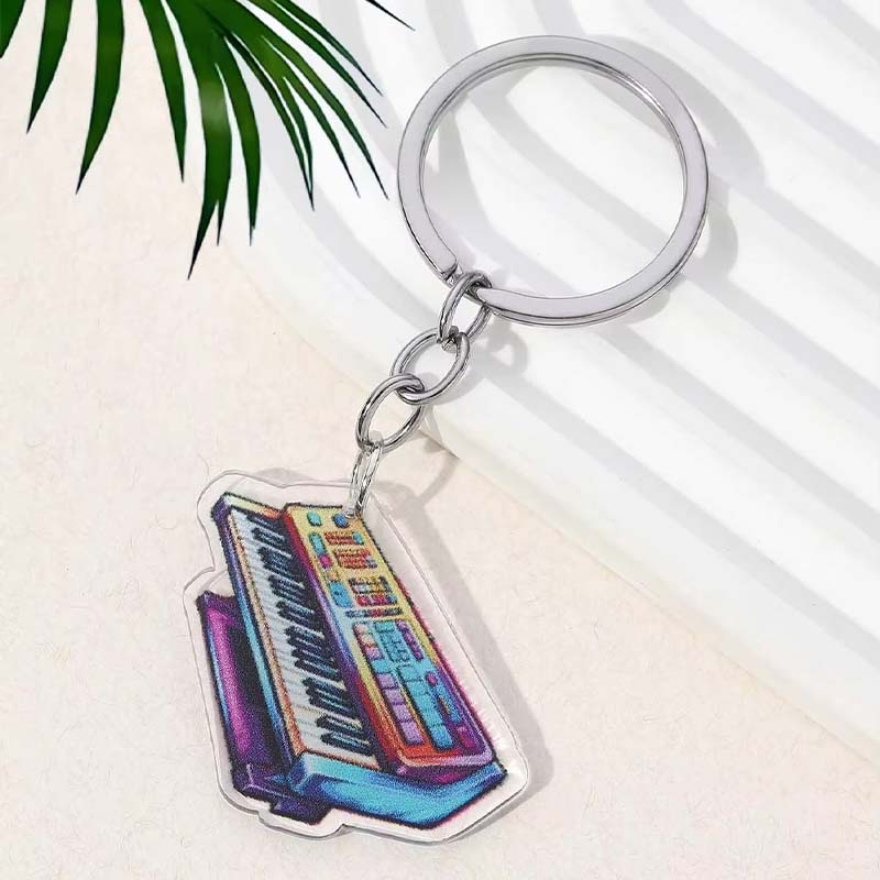 Cartoon PVC Letter Rubber Keychain