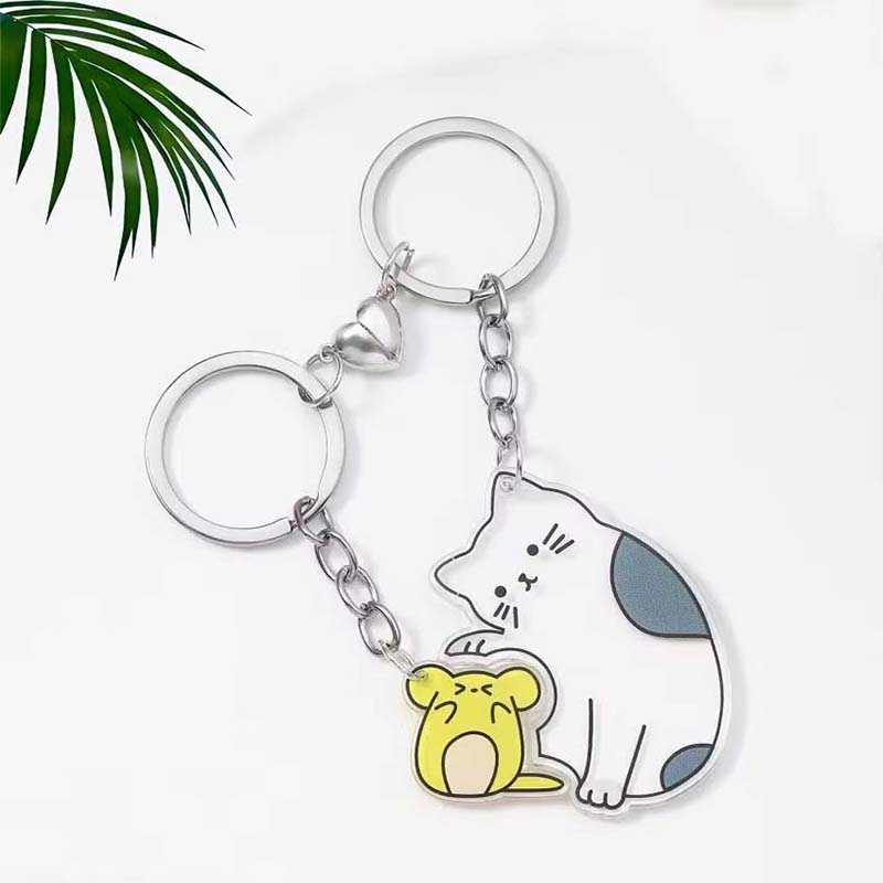 Anime Couple Epoxy Acrylic Keychain Magnet