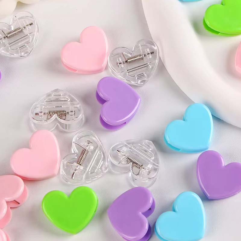 Transparent Heart Binding Acrylic Clip