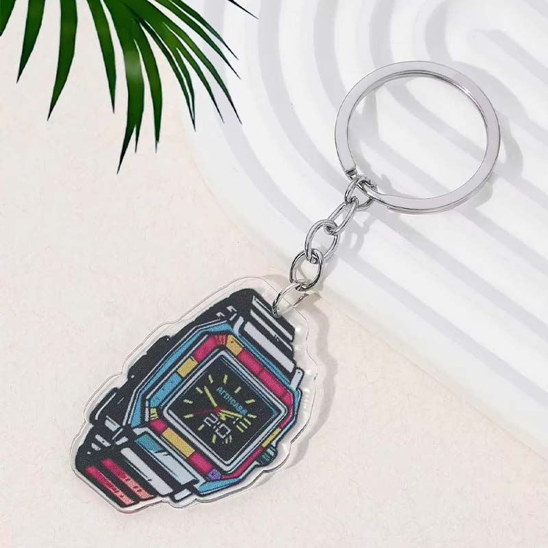 Cartoon PVC Letter Rubber Keychain