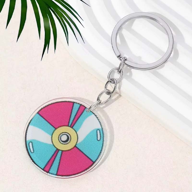 Cartoon PVC Letter Rubber Keychain