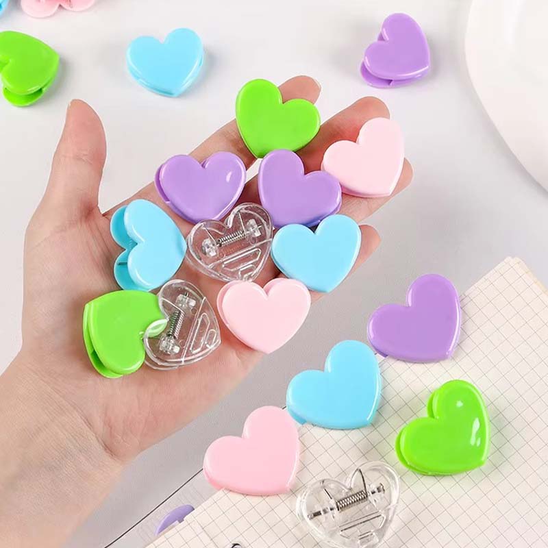 Transparent Heart Binding Acrylic Clip