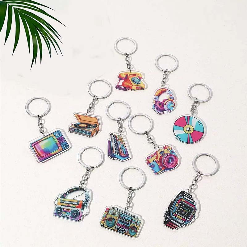 Cartoon PVC Letter Rubber Keychain