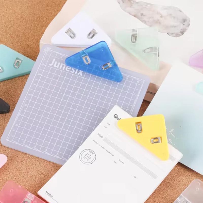 Colorful Acrylic Binder Clips Alphabet Pattern Transparent Stationery Supply