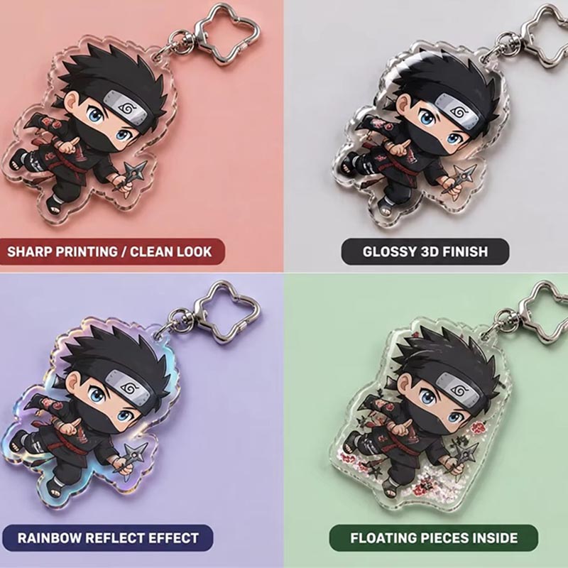 Custom Ninja Anime Acrylic Keychain Double Sided Epoxy Pendant