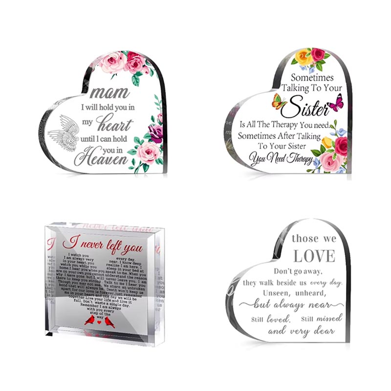 Premium Thermoformed Acrylic Heart Ornament Custom Logo Gift