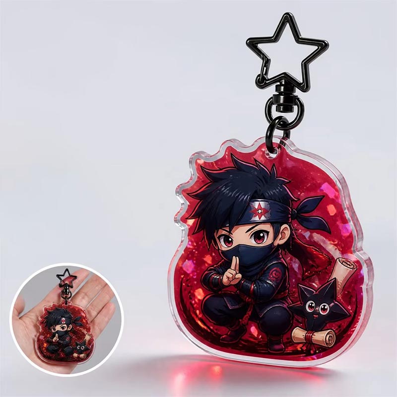 Custom Ninja Anime Acrylic Keychain Double Sided Epoxy Pendant
