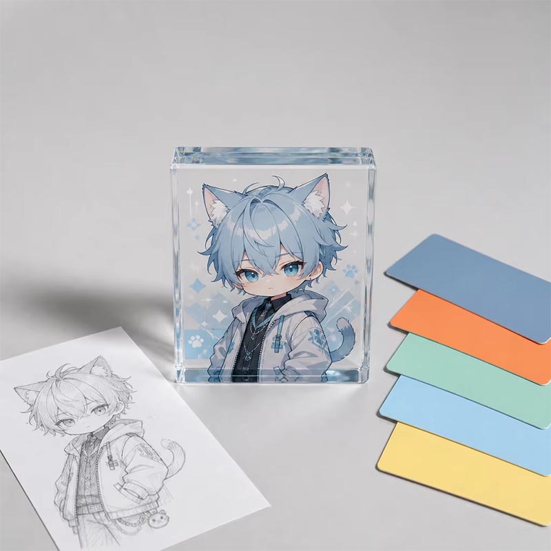3D Acrylic Anime Brick Display Collectible Chibi Figure