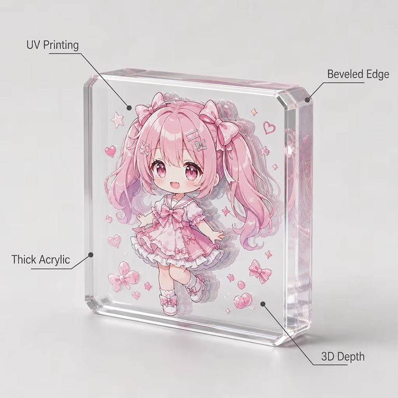 Custom 3D UV Printed Acrylic Standee Alphabet Decor