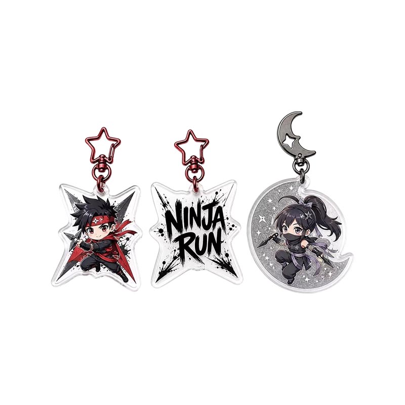 Custom Ninja Anime Acrylic Keychain Double Sided Epoxy Pendant
