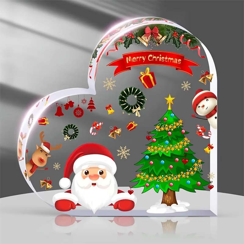 Custom Logo Acrylic Heart Ornament Jewelry Gift