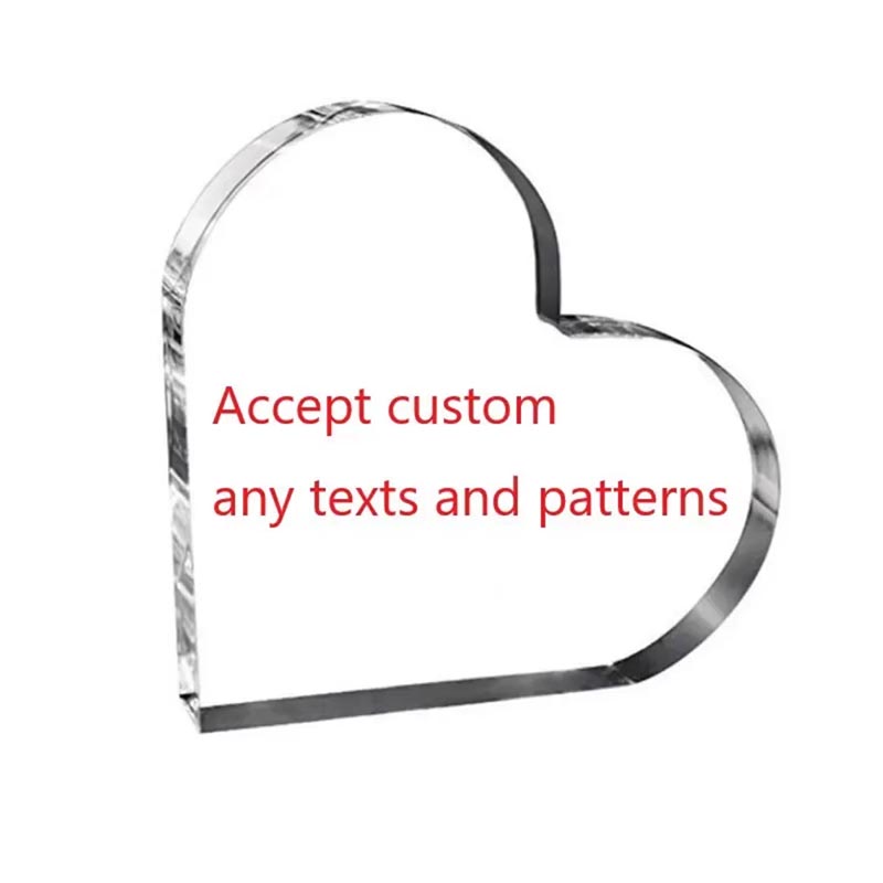 Premium Thermoformed Acrylic Heart Ornament Custom Logo Gift