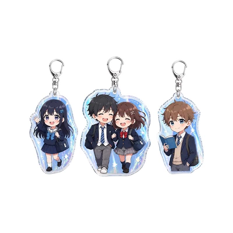 Custom Shaker Acrylic Keychain Floating Sequin Epoxy Charm