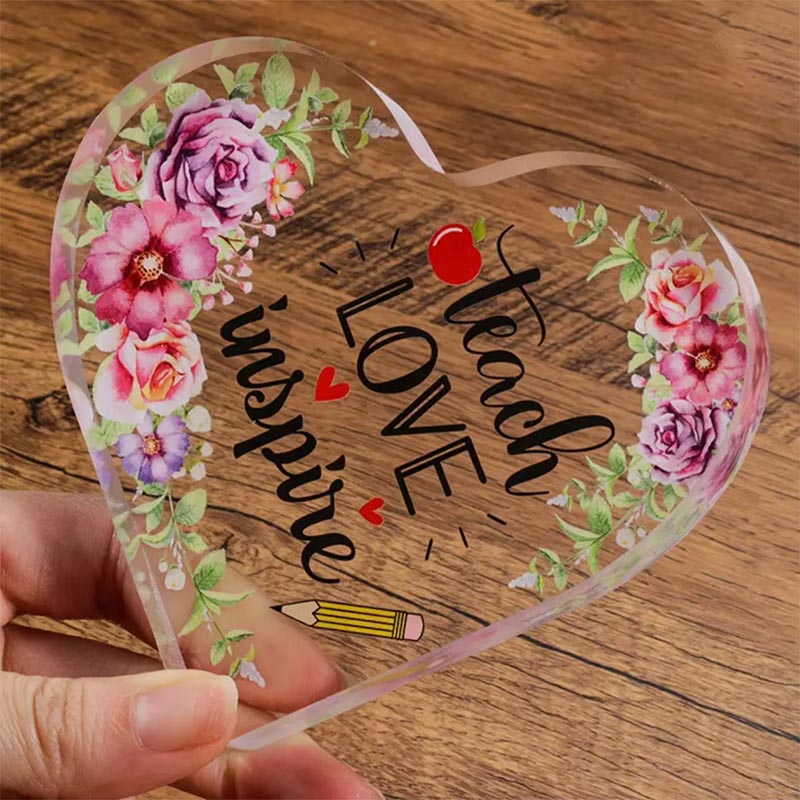 Premium Thermoformed Acrylic Heart Ornament Custom Logo Gift