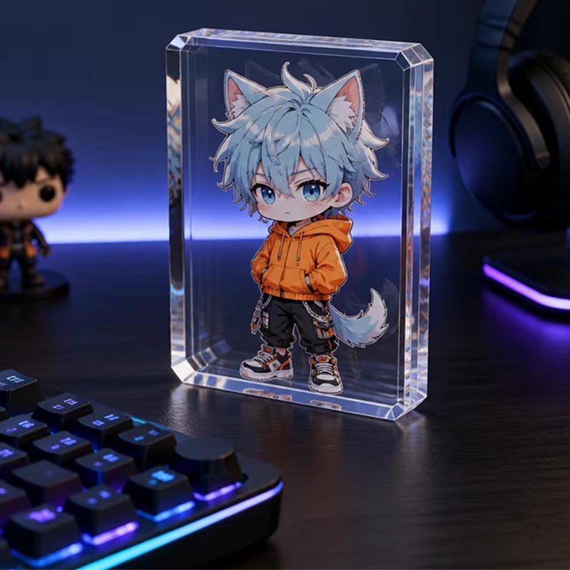 3D Acrylic Anime Brick Display Collectible Chibi Figure