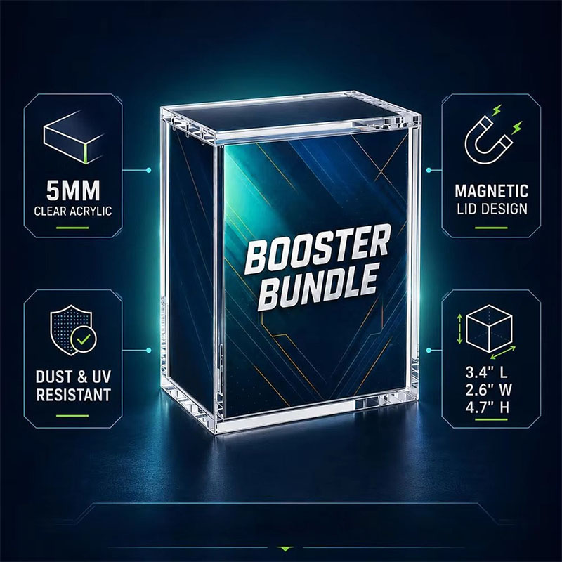 Custom Logo Magnetic Acrylic Display Case UV Resistant