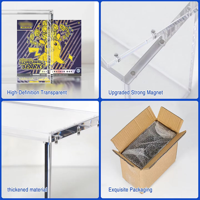 OEM Acrylic ETB Display Case Magnetic Stackable Protector