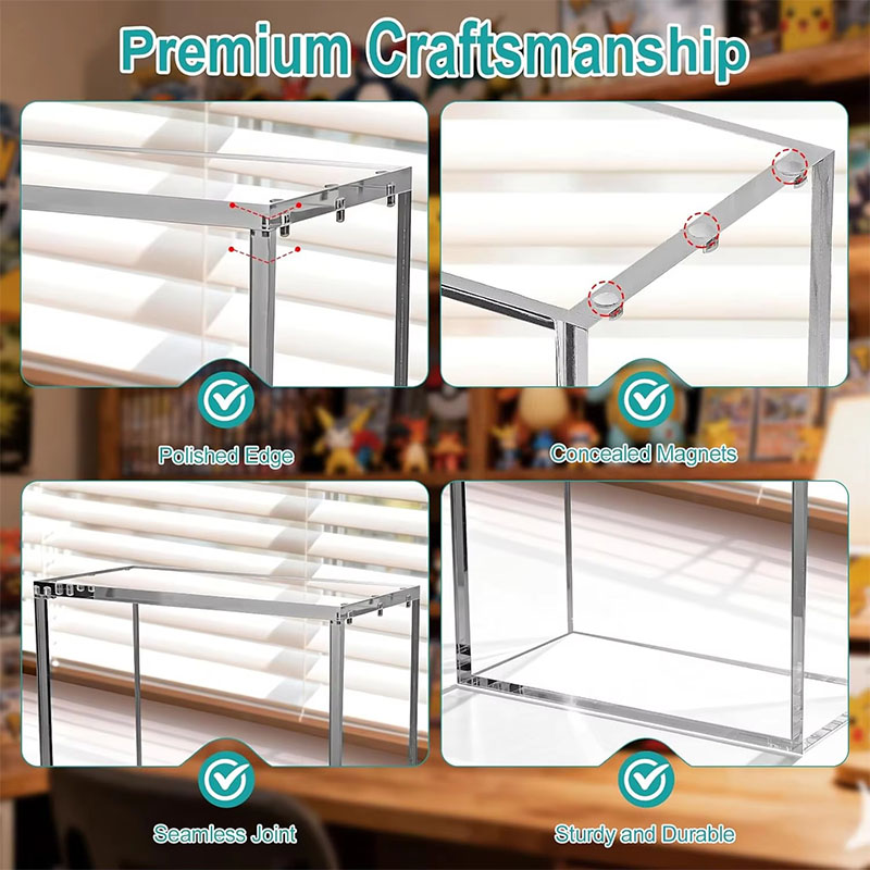 Premium Magnetic Acrylic Display Case UV Resistant Protector