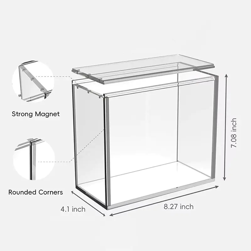 Magnetic Acrylic Display Case Thick Clear Collector Protector