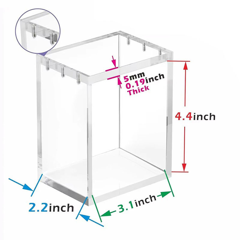 Custom Magnetic Acrylic Display Case Dustproof Stackable Protector
