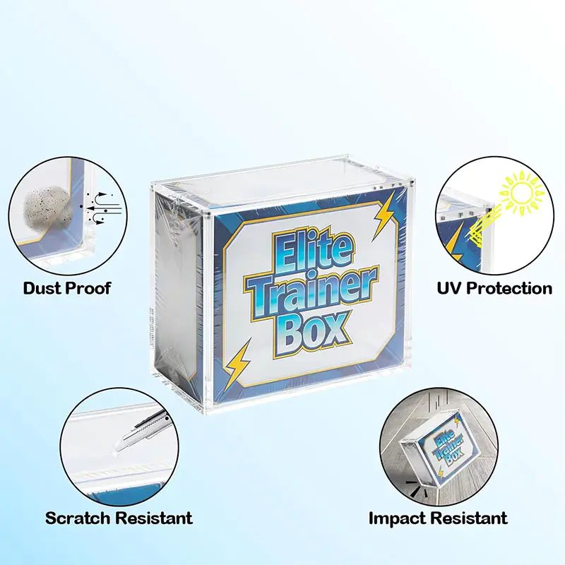 Custom Acrylic ETB Display Box Assembly Storage Case
