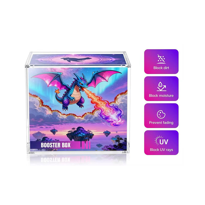Magnetic Acrylic Booster Box Display Case Stackable Protector