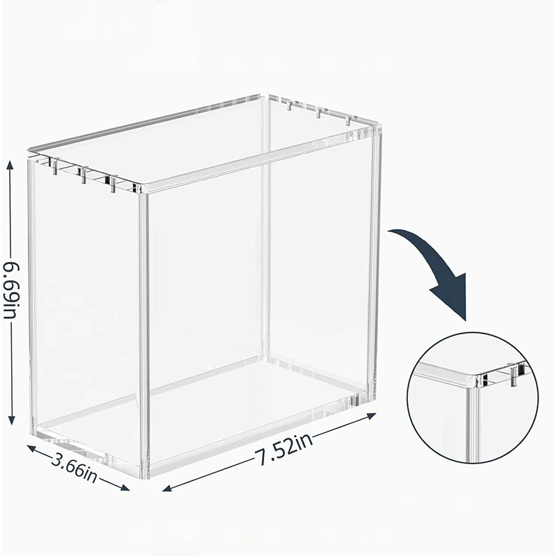 Custom Rectangle Acrylic Countertop Display Storage Box