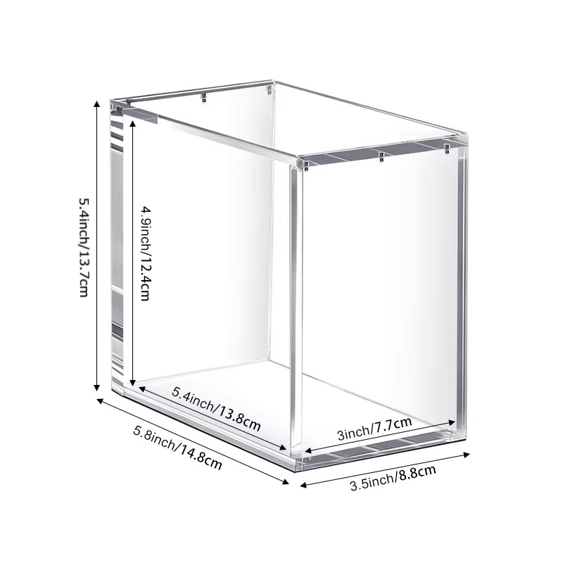 Custom Rectangle Acrylic Display Box Home Storage Organizer