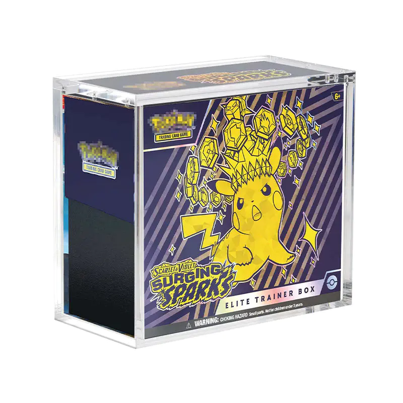 OEM Acrylic ETB Display Case Magnetic Stackable Protector