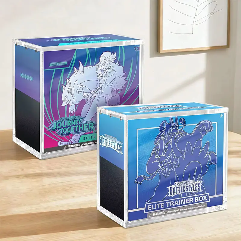 Custom Acrylic ETB Display Box Collection Organizer Case