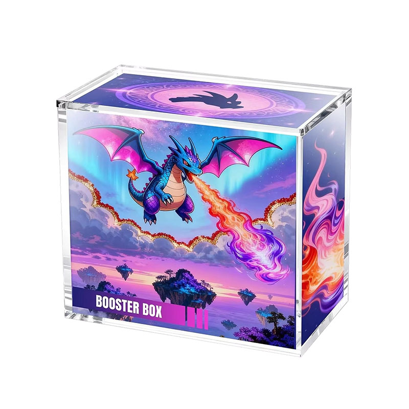Magnetic Acrylic Booster Box Display Case Stackable Protector