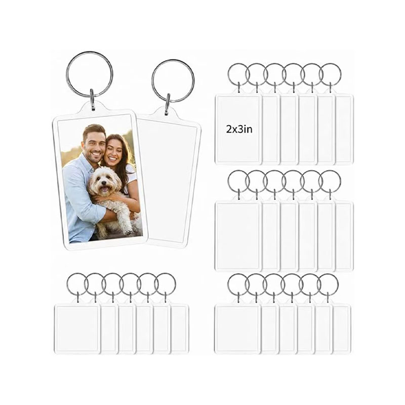 Detachable Acrylic Photo Frame Keychain DIY Craft Ornament
