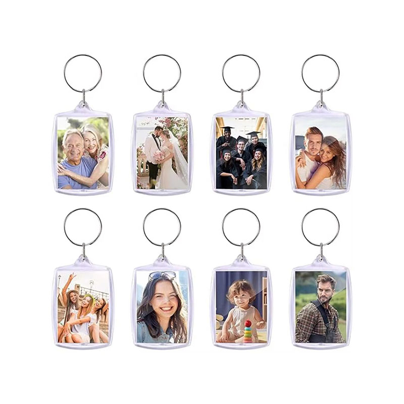 Slim Acrylic Photo Frame Keychain Student DIY Handcraft