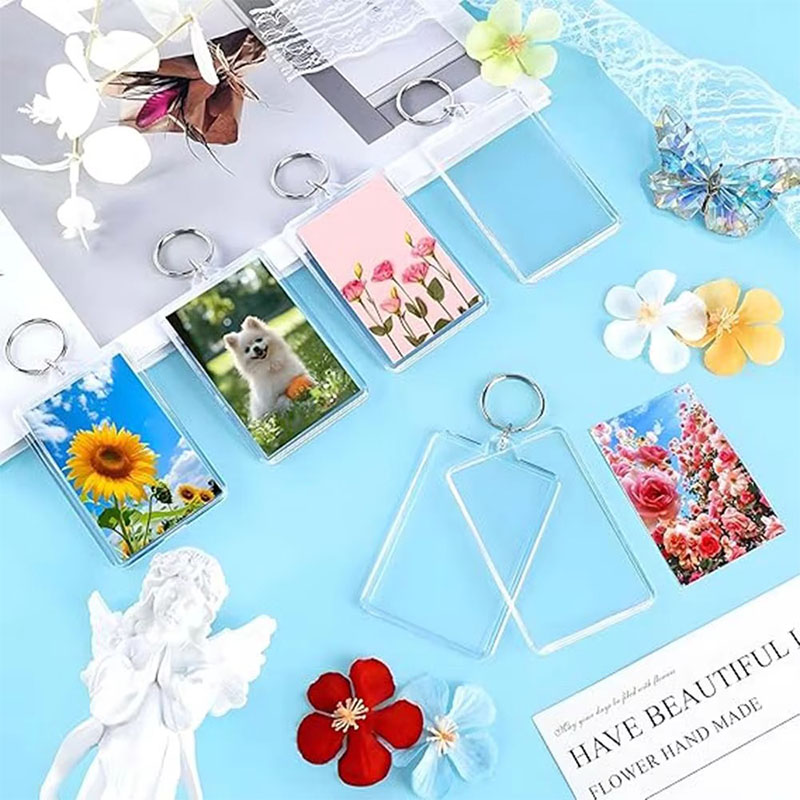 Blank Acrylic Photo Frame Keychain Custom Picture Holder
