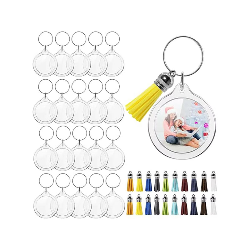 Polished Acrylic Photo Frame Keychain Custom Photo Display