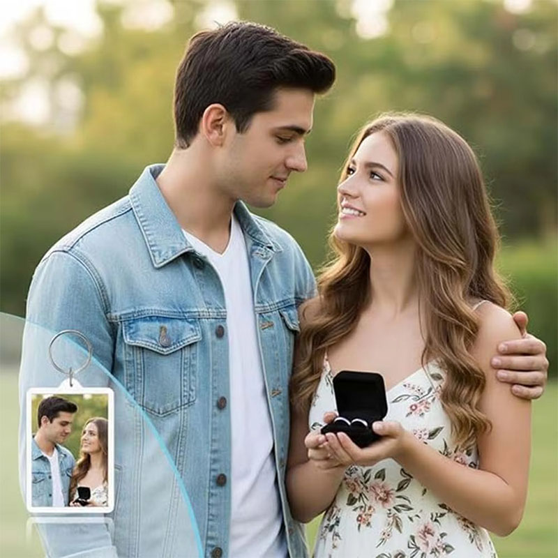 Detachable Acrylic Photo Frame Keychain DIY Craft Ornament