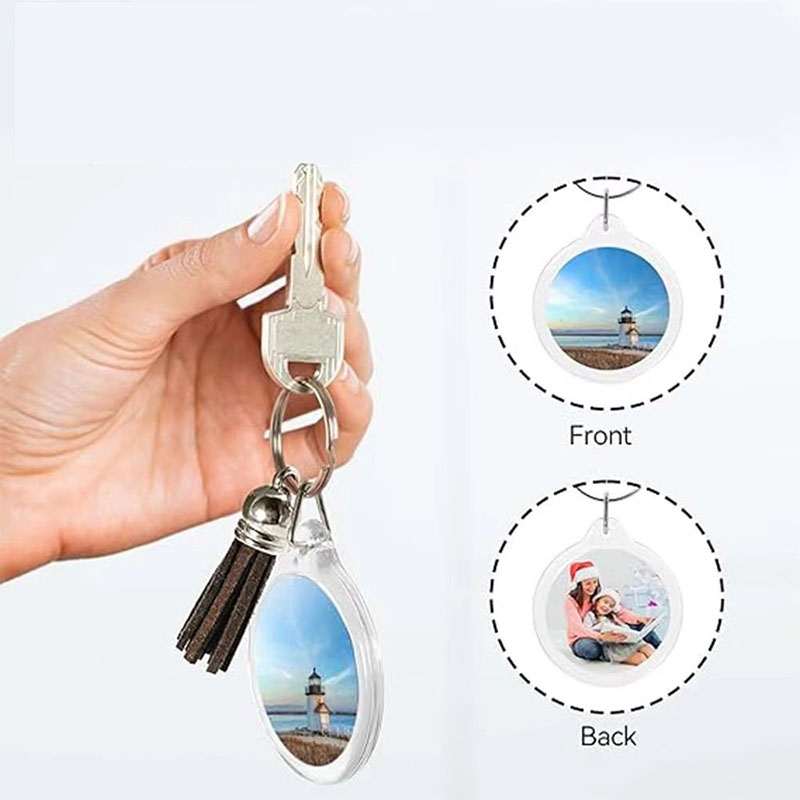 Polished Acrylic Photo Frame Keychain Custom Photo Display