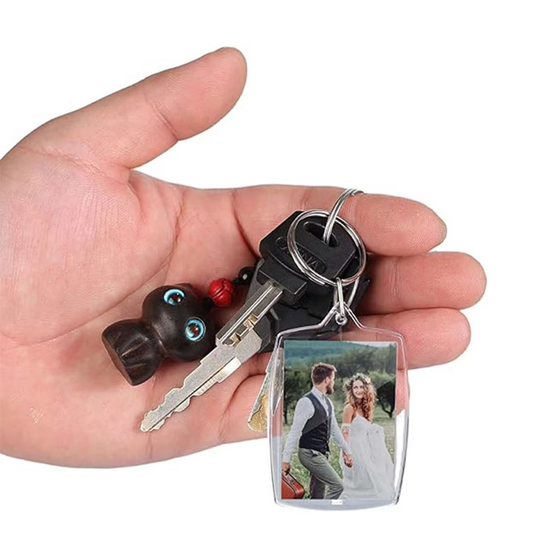 Slim Acrylic Photo Frame Keychain Student DIY Handcraft