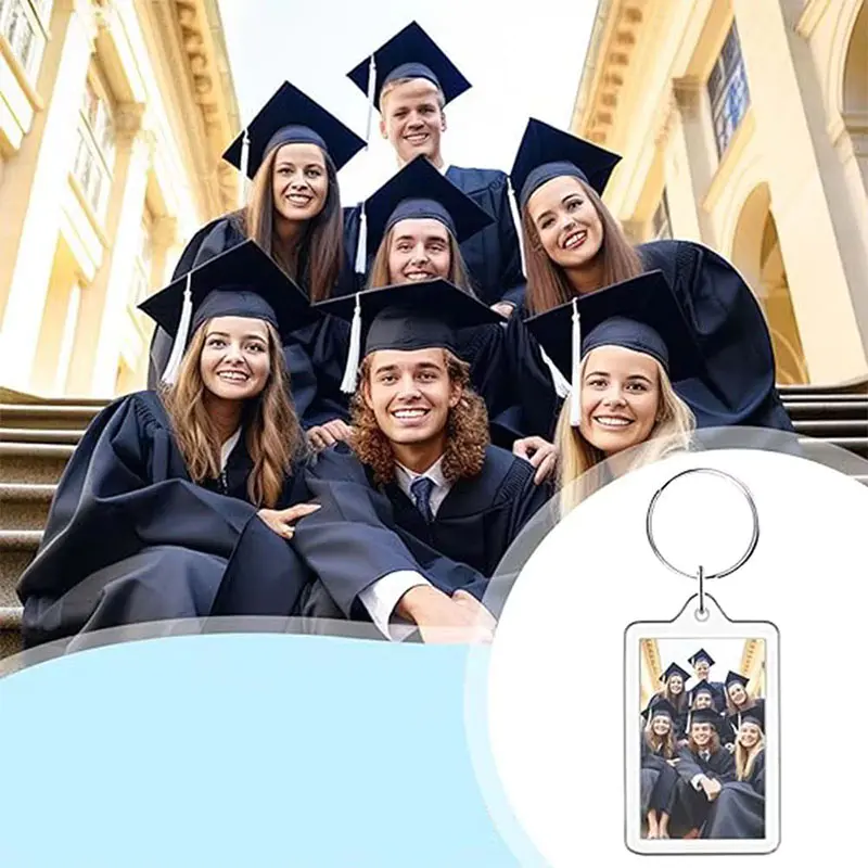 Double Layer Acrylic Photo Frame Keychain Pet Portrait Holder