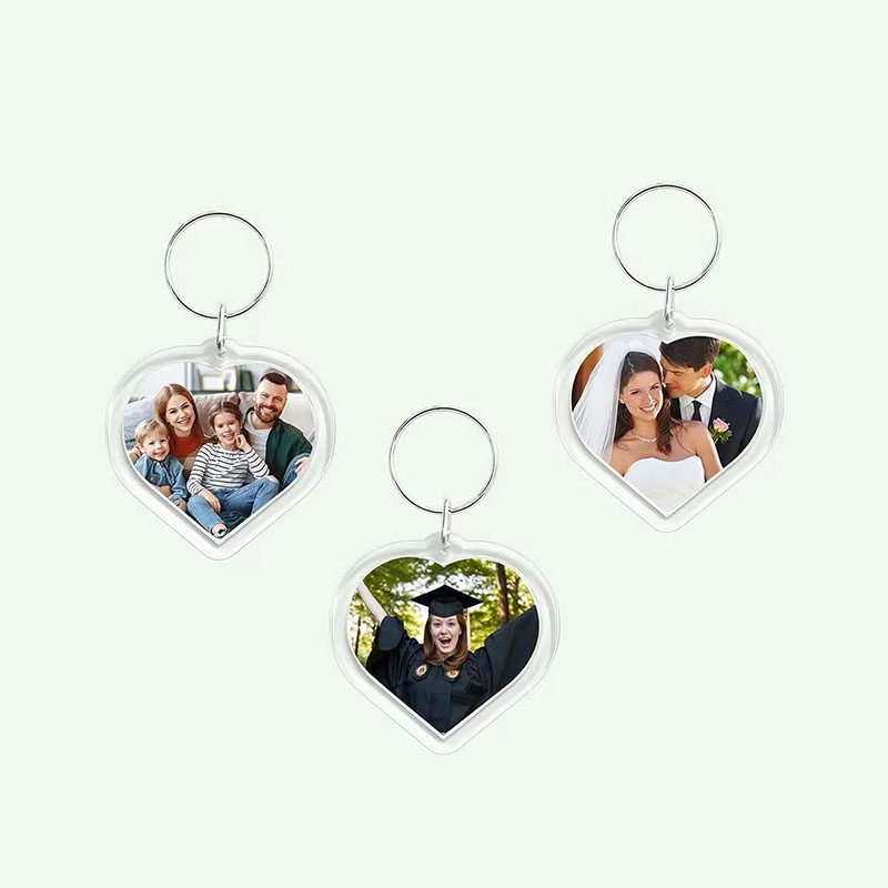 Waterproof Acrylic Photo Frame Keychain Outdoor DIY Charm